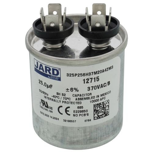 Main product image of 25 MFD Round Run Capacitor (370V)