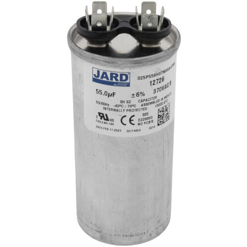 Main product image of 55 MFD Round Run Capacitor (370V)
