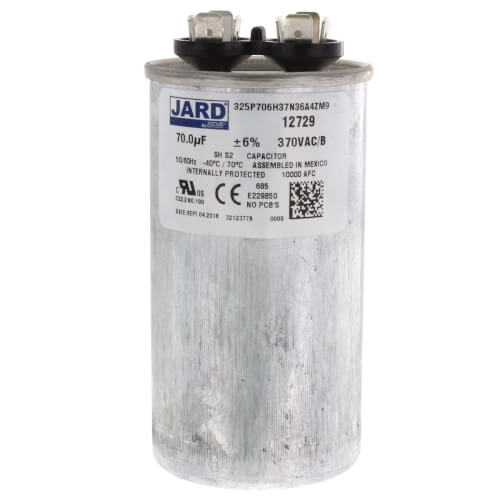 Main product image of 70 MFD Round Run Capacitor (370V)