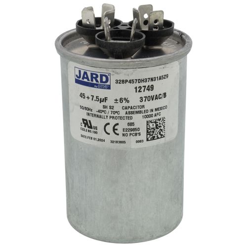 Main product image of 45/7.5 MFD Round Run Capacitor (370V)