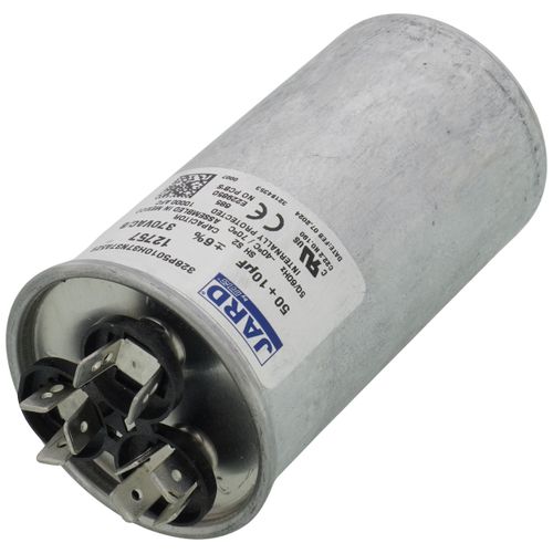 Main product image of 50/10mfd 370v Dual Round Capacitor