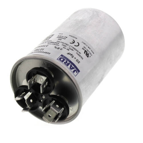 Main product image of 20/5 MFD Round Run Capacitor (370V)