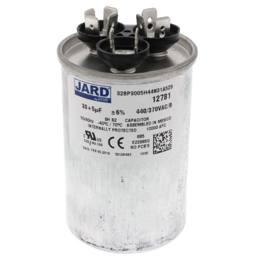 Main product image of 30/5 MFD Round Run Capacitor (440/370V)