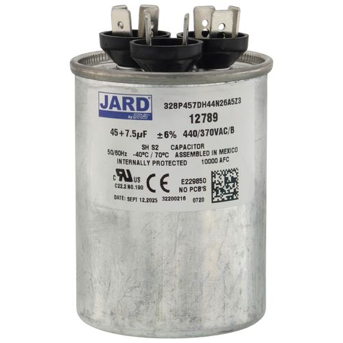 Main product image of 45/7.5 MFD Round Run Capacitor (440V)