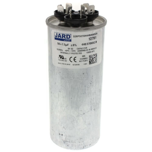 Main product image of 50/7.5 MFD Round Run Capacitor (440V)
