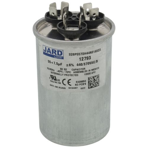 Main product image of 55/7.5 MFD Round Run Capacitor (440/370V)