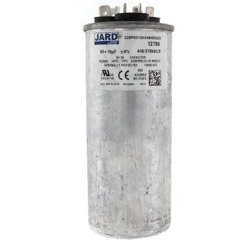 60/10 MFD Round Run Capacitor (440/370V)