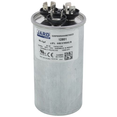 Main product image of 80/5 MFD Round Run Capacitor (440/370V)