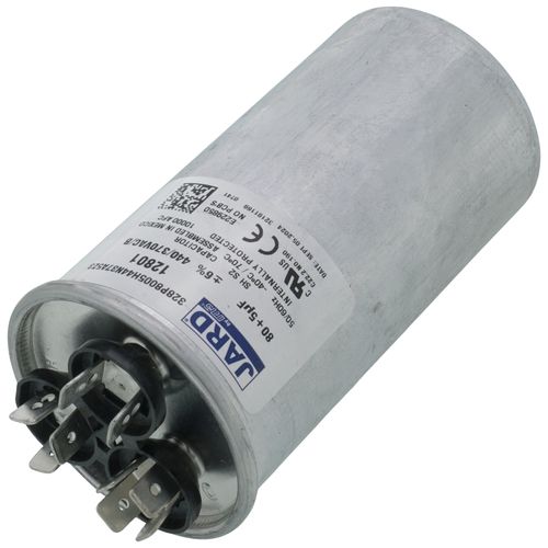 Main product image of 80/5 MFD Round Run Capacitor (440/370V)