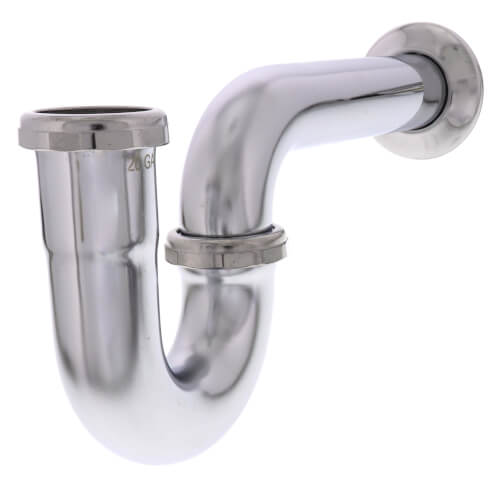 Main product image of 1-1/2" Chrome Plated Brass P-Trap, 20 GA L/CO