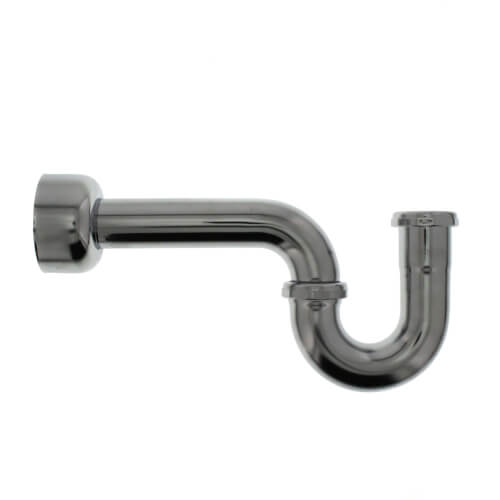 1-1/2" Chrome Plated Brass P-Trap w/Box Escutcheon, 20 GA L/CO