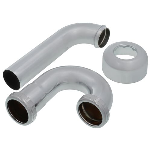 Main product image of 1-1/2" Chrome Plated Brass P-Trap w/Box Escutcheon, 20 GA L/CO