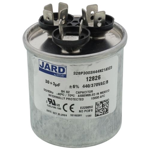 Main product image of 30/3 MFD Round Run Capacitor (440/370V)