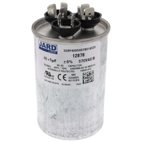 Main product image of 40/5 MFD Round Run Capacitor (370V)