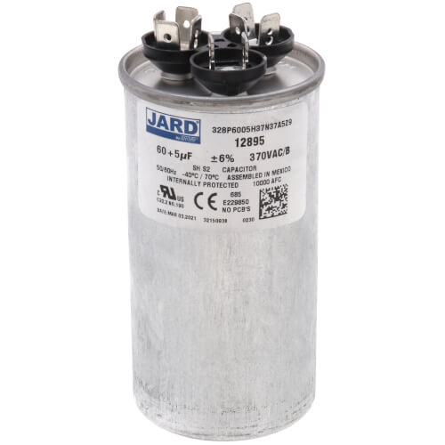 Main product image of 60/5 MFD Round Run Capacitor (370V)