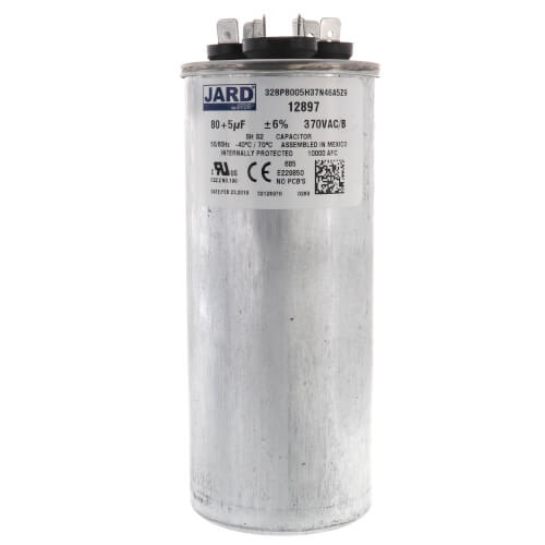 Main product image of 80/5 MFD Round Run Capacitor (370V)