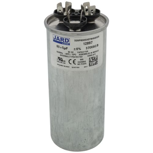 Main product image of 80/5 MFD Round Run Capacitor (370V)