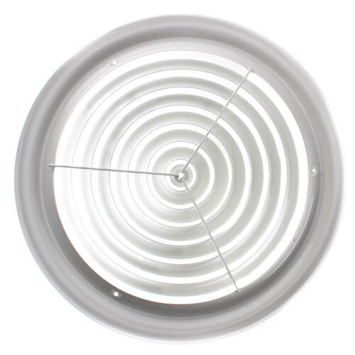 14" (Wall Opening Size) Round White Ceiling Diffuser (16 Series)