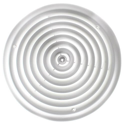 14" (Wall Opening Size) Round White Ceiling Diffuser (16 Series)