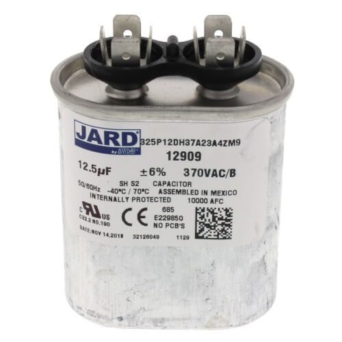 12.5 MFD Oval Run Capacitor (370V)