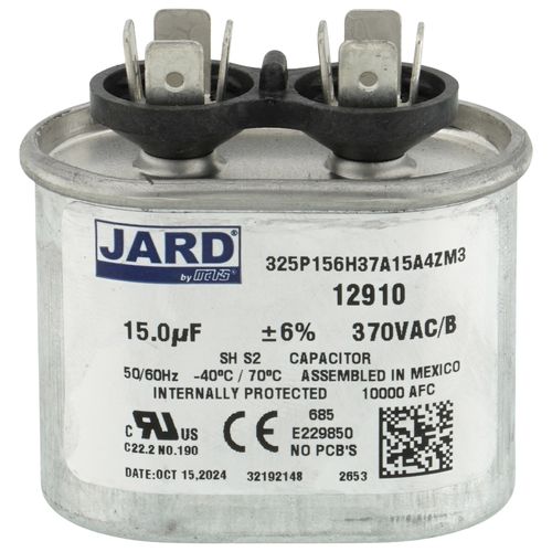 Main product image of 15 MFD Oval Run Capacitor (370V)