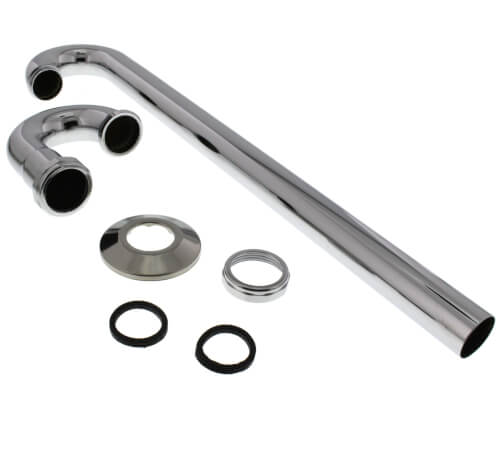 Main product image of 1-1/4" Chrome Plated Brass S-Trap, 20 GA w/ Flange