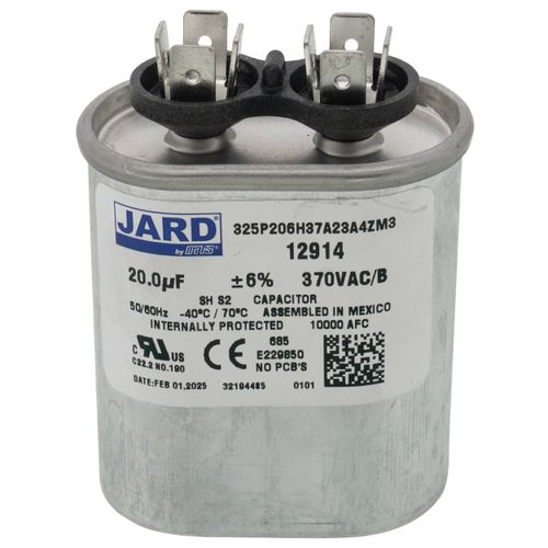 Main product image of 20 MFD Oval Run Capacitor (370V)