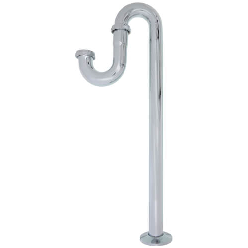 Main product image of 1-1/4" Chrome Plated Brass S-Trap, 17 GA w/Flange