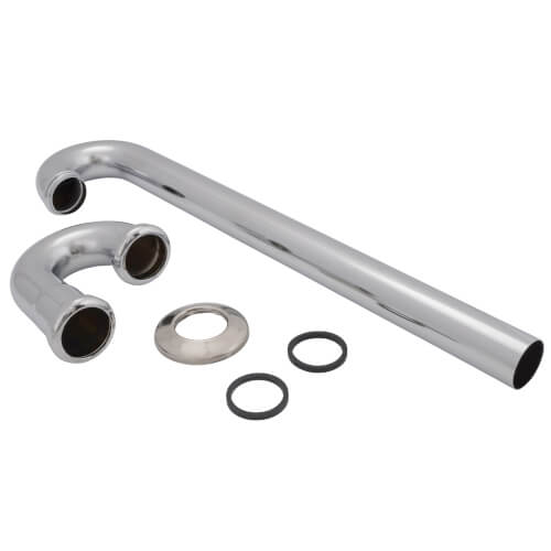 Main product image of 1-1/2" Chrome Plated Brass S-Trap, 17 GA w/Flange