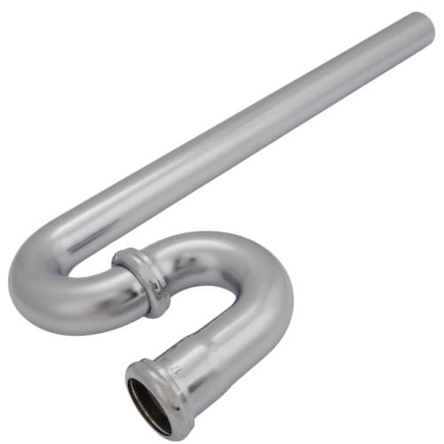 Main product image of 1-1/2" Chrome Plated Brass S-Trap, 17 GA w/Flange