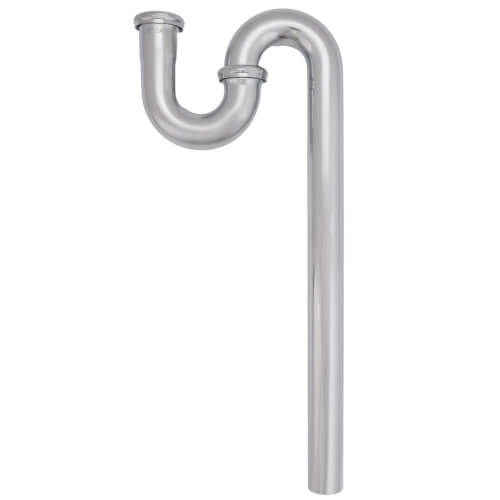 Main product image of 1-1/2" Chrome Plated Brass S-Trap, 17 GA w/Flange