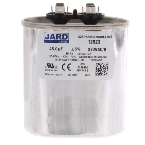 Main product image of 45 MFD Oval Run Capacitor (370V)