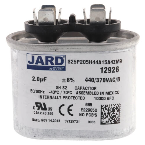 Main product image of 2 MFD Oval Run Capacitor (440V)