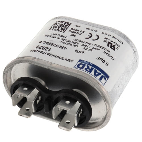 USA Made 5 Mfd Motor Run Capacitor Oval 370/440 Volt USA2029 Made In