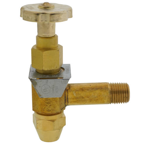 Main product image of 3/8" ODF Inlet x 1/4" MPT Outlet Fusible Burner Angle Valve (1-1/4" Long)