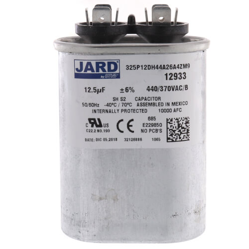 Main product image of 12.5 MFD Oval Run Capacitor (440V)