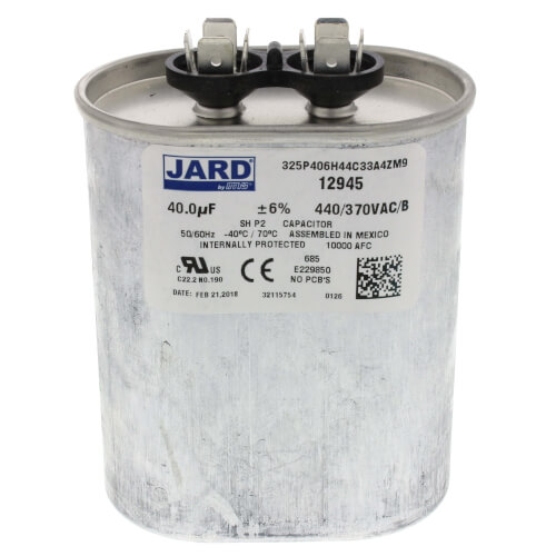 Main product image of 40 MFD Oval Run Capacitor (440V)