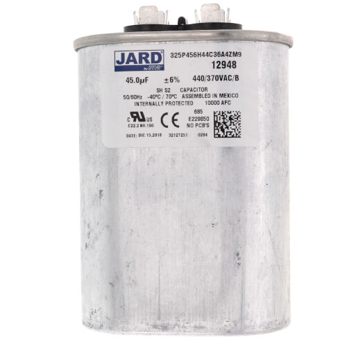 45 MFD Oval Run Capacitor (440V)