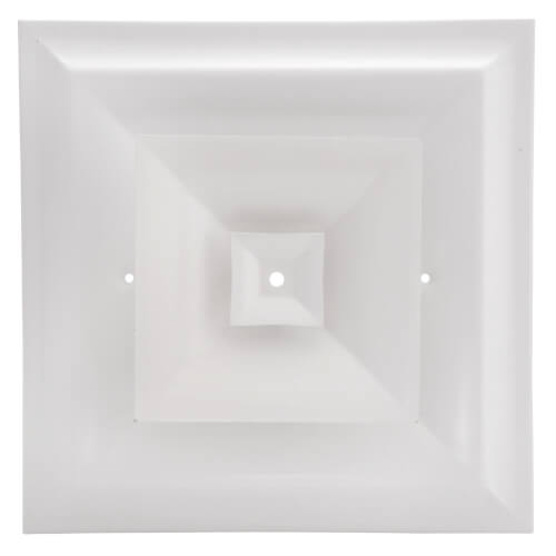 Main product image of Series 24 6" (Wall Opening Size) Step Down Square Ceiling Diffuser (Steel)