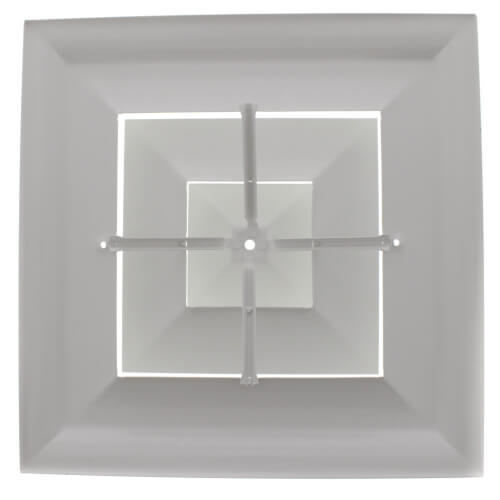 Main product image of Series 24 8" (Wall Opening Size) Step Down Square Ceiling Diffuser (Steel)