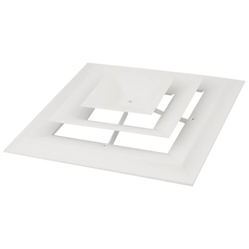 Main product image of Series 24 10" (Wall Opening Size) Step Down Square Ceiling Diffuser (Steel)