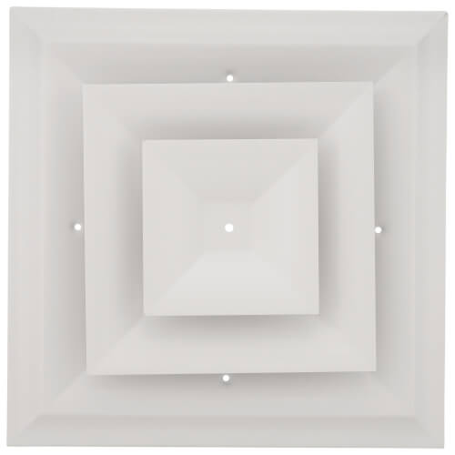 Main product image of Series 24 10" (Wall Opening Size) Step Down Square Ceiling Diffuser (Steel)