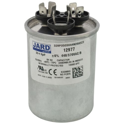 Main product image of 35/3 MFD Round Run Capacitor (440V)