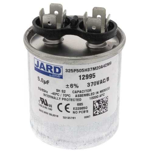 Main product image of 5 MFD Round Run Capacitor (370V)