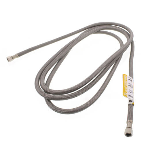 Main product image of 120" Ice Maker Braided Stainless Steel Hose Connector (1/4" x 1/4" Compression Thread)