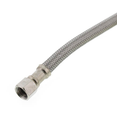 60" Ice Maker Braided Stainless Steel Hose Connector (1/4" x 1/4" Compression Thread)