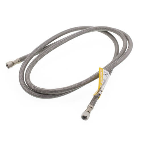 72" Ice Maker Braided Stainless Steel Hose Connector (1/4" x 1/4" Compression Thread)