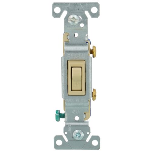 Main product image of Single-Pole Grounding Toggle Switch, 15A - Ivory (120V)