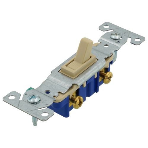 Main product image of Single-Pole Grounding Toggle Switch, 15A - Ivory (120V)
