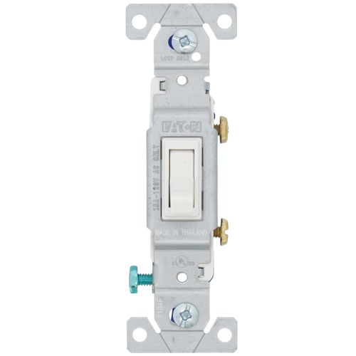 Main product image of Single-Pole Grounding Toggle Switch, 15A - White (120V)
